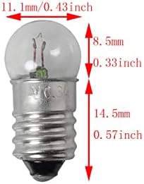 DGBRSM Светлинните Мъниста 25шт E10 Миниатюрна Лампа с Винтовым Основание 1,5 0,3 А по-Малките Крушки Светлинните