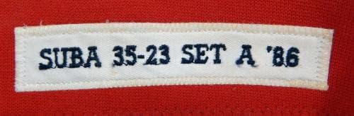 1986 Houston Astros Strech Suba 61 Използвани в играта Бели Панталони 35-23 DP24436 - Използваните В играта