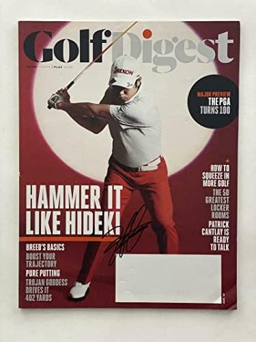Хидеки Мацуяма Подписа списание Autograph Golf Digest Magazine - Шампион на Мастърс B 2021 г. - Списания по