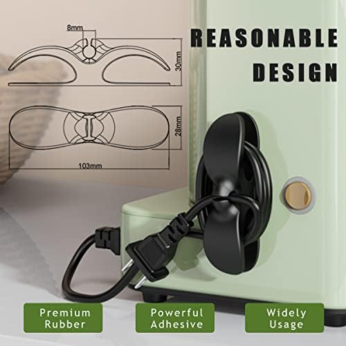 Органайзер за кабел за кухненски уреди, Черен, с Устройство за навиване на кабела, Опаковки За съхранение на