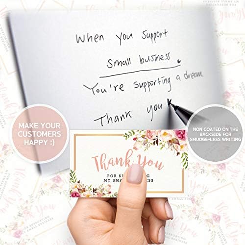 Модерни 5-то Благодарствени картички за малкия бизнес – Благодаря за подкрепата на моя Малък бизнес, Благодарствени