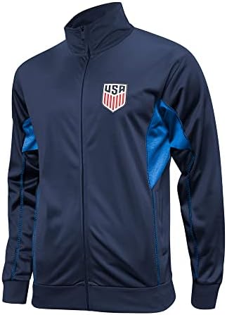 Спортно яке Icon Sports, Официално Лицензирана в САЩ по футбол, с цип За активни тренировки за възрастни