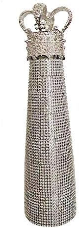 Чаша-Термос с кристали, Сверкающая Благородна Изолирано Бутилка за Вода с капак, Чудесен подарък за жени, момчета и момичета, (Сребро, 500 мл)