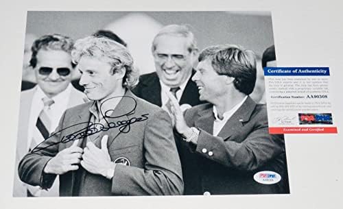 Фотография размер 8x10 с автограф Бернхард Лангера (Зала на славата голф / Masters) - Psa Dna! - Снимки за голф с автограф