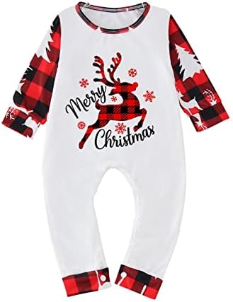 XBKPLO Коледна Пижама, Комплект дрехи за дома за сън, Семейни Пижами, Еднакви Комплекти за Двойки, Подаръци
