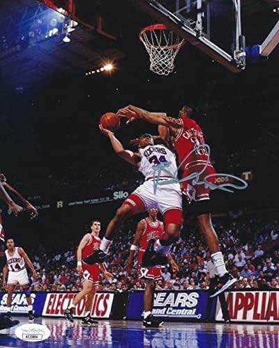 Снимка на Бил Картрайт с автограф 8x10 Филаделфия 76-ърс JSA - Снимки на НБА с автограф
