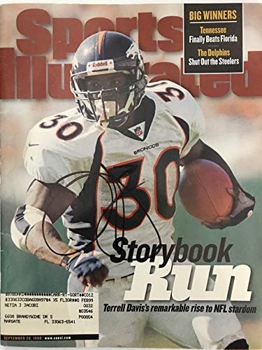 Терел Дейвис подписа договор със Спортс илюстрейтид 28 септември 1998 г. - Списания NFL с автограф