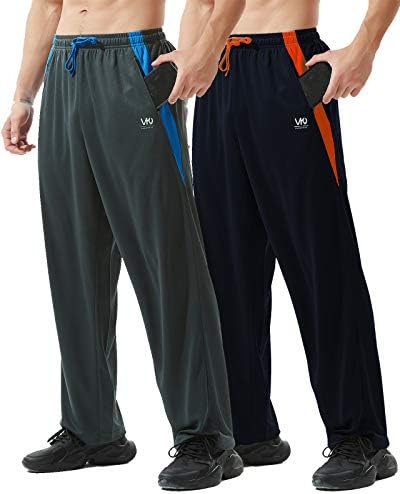 Мъжки Спортни Панталони ZEROWELL с Джобове с цип, Леки Спортни Панталони с отворен Дъното, за тренировки, Бягане,