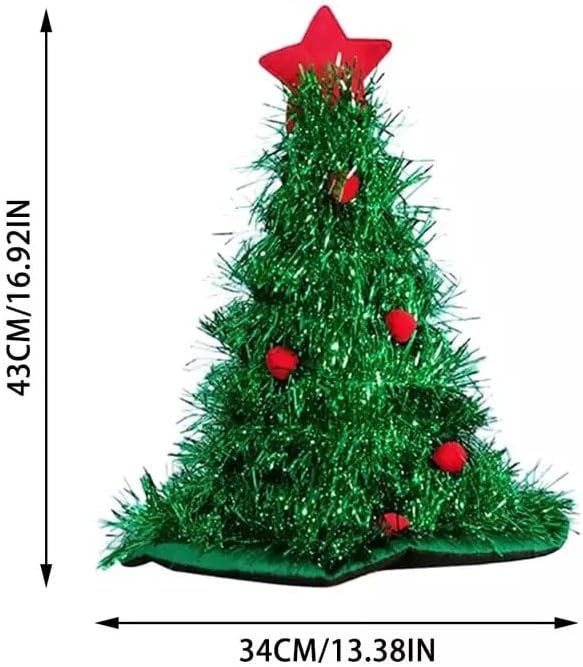 Шапка на Дядо Коледа NarcNton, шапка с коледна елха, коледна украса за партита, коледна коледна шапка (цвят:
