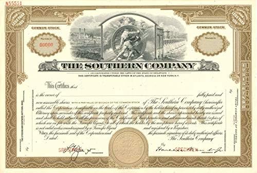 Southern Co. - Склад за сертификат