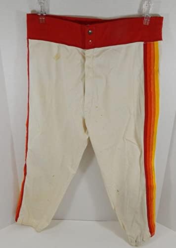 1976 Хюстън Астрос Лари Диркер 49 Използвани в играта Бели Панталони 25 DP27321 - Използваните в играта панталони