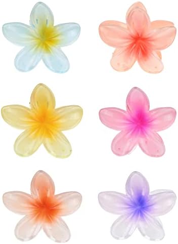 Обичам Сладки Хавайски Фиби за Коса с Перли Плюмерии и Цветни Щипки за Плажната Партита