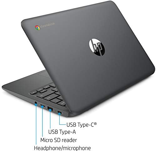 11.6-инчов лаптоп HP 2022 Chromebook, процесор Intel Celeron N3350 с честота до 2.4 Ghz, 4 GB оперативна памет,