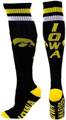 Чорапи-тръбички NCAA Iowa Hawkeyes, Един Размер, Черни