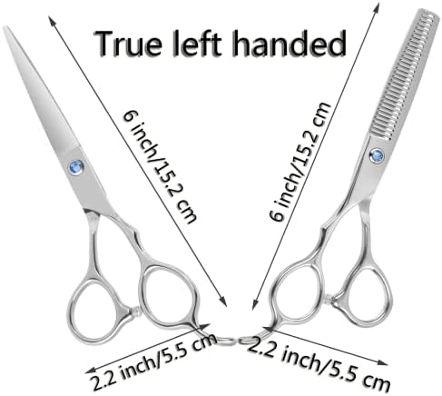 Ножица за Подстригване на коса с Лявата си Ръка и Филировочные Ножици, 6 Фризьорски Ножици за Лявата Ръка, Професионални