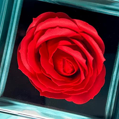 LOVWORID Запазена Истинска Роза, Подарък Кутия с Вечно Цвете, Ръчно изработени, Вечна и Истинска Роза, Цветя,
