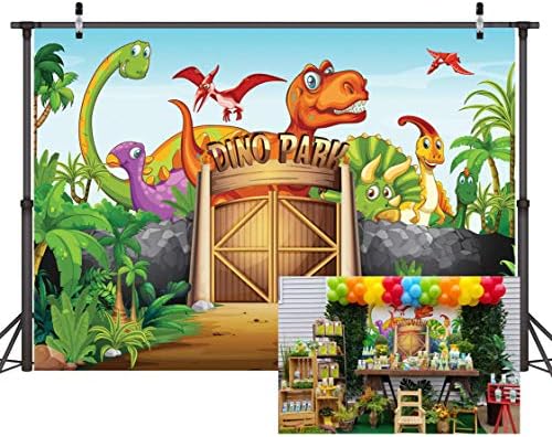 Dudaacvt 7x5ft Парка на Динозаврите Снимки Декори Животни Снимка Фон Детски Рожден Ден Детски Душ Студиен Реквизит