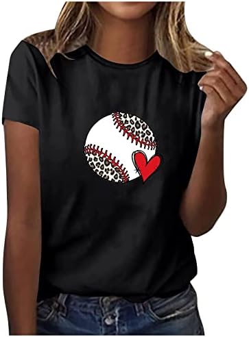 Женска Тениска на Деня на Майката, Бейзболни Тениски с Принтом на Сърцето, Забавни Графики Тениски С Образа