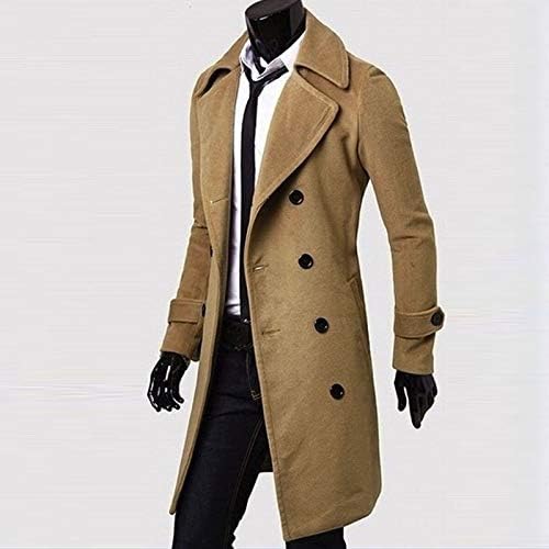 Мъжко Зимно палто мъжки изискан, стилен тренчкот двубортная дълго яке модни палта и якета