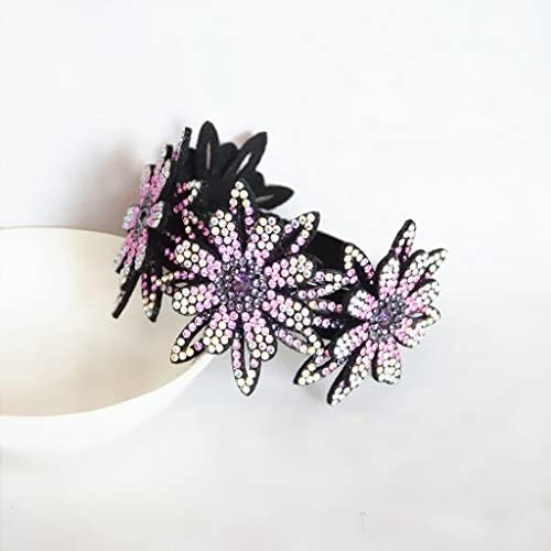XWWDP Нокти с кристали за Жени, Щипки за коса във формата на Кристално Цвете, държач за опашката във формата