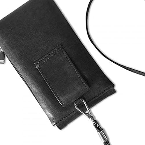 Bohe a Wind Мода Ръчно Рисувани Телефон в Чантата си Портфейл Окачен Мобилен Калъф Черен Джоба