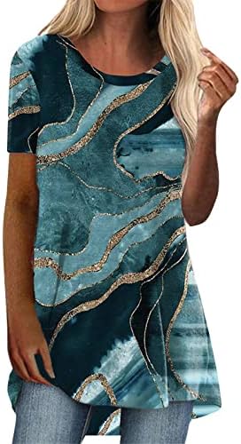 LYTRYCAMEV Реколта Тениски за Жени, Графични Дамски Блузи Летни Ежедневни Ризи с Къс/Дълъг Ръкав, Блузи с високо