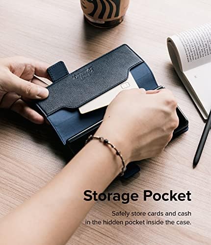 Корпоративна каишка Ringke Folio EZ Strap Plus от естествена кожа, ръчна изработка, съвместим с калъф за Samsung