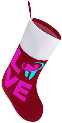 Любовта Стоматологичен Хигиенист Червени Коледни Празници Чорапи Дом Декорации за Коледната Елха Камина Окачени