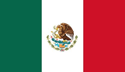 TENNER.LONDON Комплект от 5 Мексикански Знамена със сито Печат, Тъканно Апликация, Машинно Пране, Трансфер на