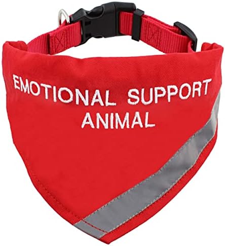 Нашийник за кучета медицинска емоционална подкрепа на Mondo и Кърпа - 15-19,5 червени Светлоотразителни офис