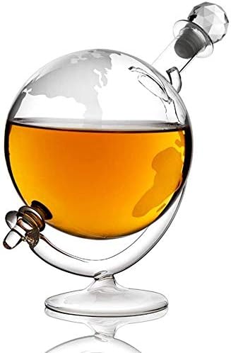 Производител саке за уиски Декантер Whiskey Globe, Прозрачно Кристално Стъкло Ръчно выдувки, за Алкохол, лепенката,
