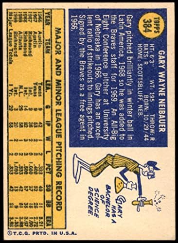 1970 Topps 384 Гари Нейбауэр Атланта Брейвз (Бейзболна картичка), БИВШ Брейвз