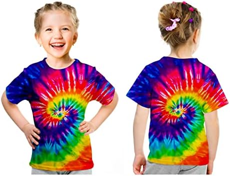 Losturban/ Детска Тениска с вратовръзка-боя, за деца от 6-18 Години, Детска Тениска с Вратовръзка-Боя в стил