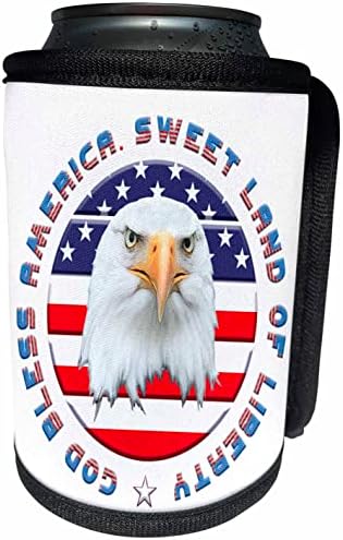 3росите американски флаг, белоголового орлана. Хладно патриотичен Сладък подарък. - Опаковки за бутилки-охладители