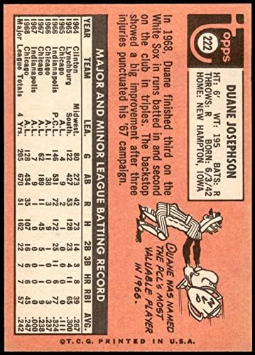 1969 Топпс 222 Дуейн Джозефсон Чикаго Уайт Сокс (бейзболна картичка) NM/MT White Sox