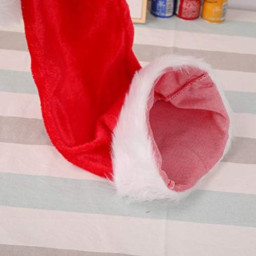 Abaodam 1,5 м Шапка на Дядо Коледа, Коледна шапка, украса за пеене за деца, декорация за коледната фестивала,