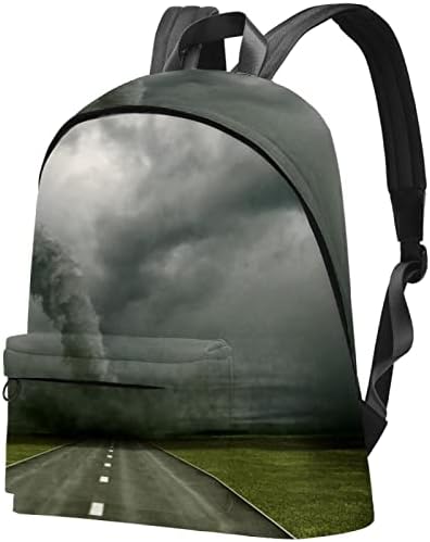 Раница за пътуване VBFOFBV, Раница за лаптоп за жени и Мъже, Модерен Раница, Пейзаж с Торнадо на магистрала