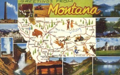Пощенска картичка с поздрави от Монтана