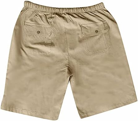 Мъжки къси Панталони ZDFER, Ежедневни Панталони за Улицата, Спортни Памук, Ленени Шорти, Плажни Работни Панталони-Карго,