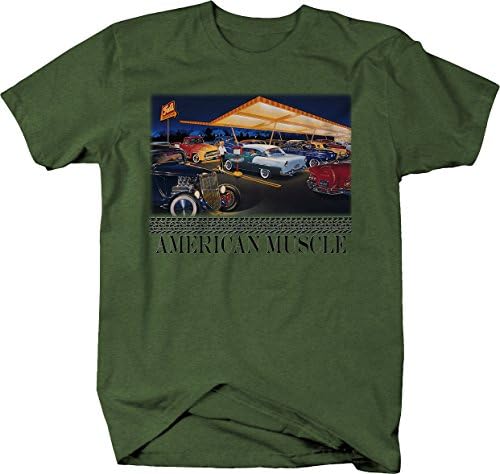 Американската Мускулната Класическа Тениска Hotrod Car Truck Drive-in Круиз с Графичен Модел за Мъже