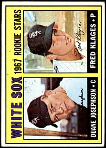 1967 Topps 373 Начинаещи Уайт Сокс Дуейн Джозефсон/Фред Клагес Чикаго Уайт Сокс (бейзболна картичка) срещу