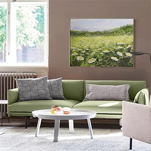 IULJH Ръчно Рисувани Зелено Поле Пейзаж Маслени картини Офис Украса на Хола (Цвят: D, Размер: 60x90 см, без
