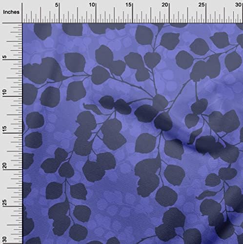 Тъкани от вискоза oneOone Georgette лилаво-син цвят, азиатски материал за шиене, кърпа с принтом ширина 42 инча