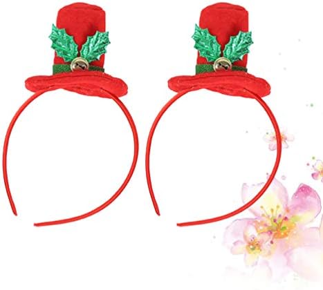 Holibanna 2 бр., коледна шапка на Дядо Коледа, превръзка на главата за детски коледни костюми, сувенири