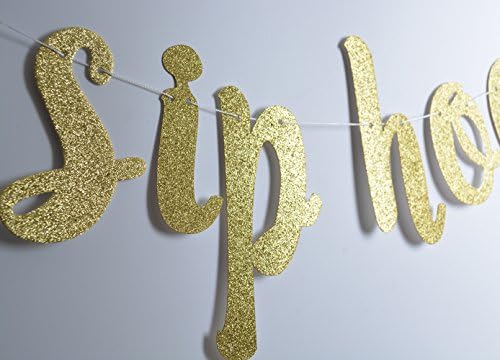 Sip, Sip Наздраве, златна блестящ банер-моминско парти, булчински душ, годеж, декор за парти по случай рождения