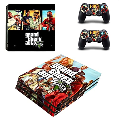 За PS4 SLIM - Играта Grand GTA Theft And Auto Стикер на кожата PS4 или PS5 За конзолата PlayStation 4 или 5 и контролери Vinyl Стикер DUC-5549