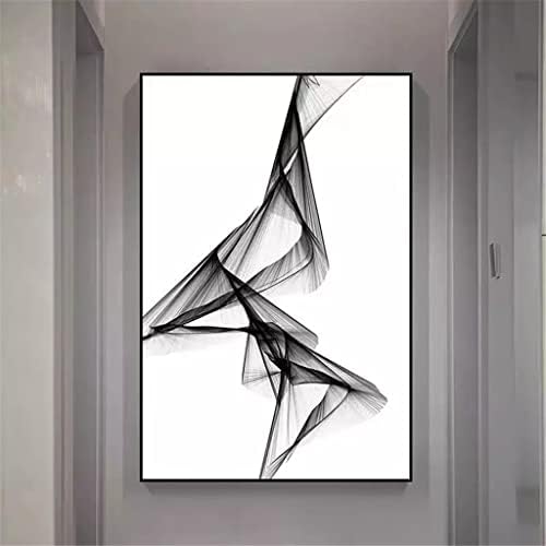 TJLSS Скандинавски Модерни минималистични Диван за Хол, Фоново Украса на стената, черно-бяла Абстрактна стена