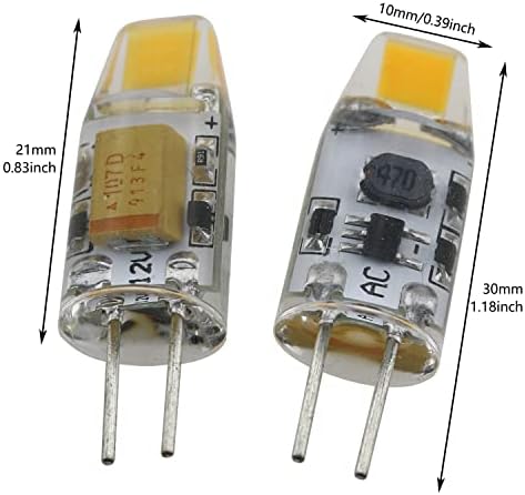 E-изключителен 2 бр. светодиодни Лампи G4 AC/DC 12 v 1,2 W 2700 До G4 Топло Бяло Двухконтактный База Прахоустойчив