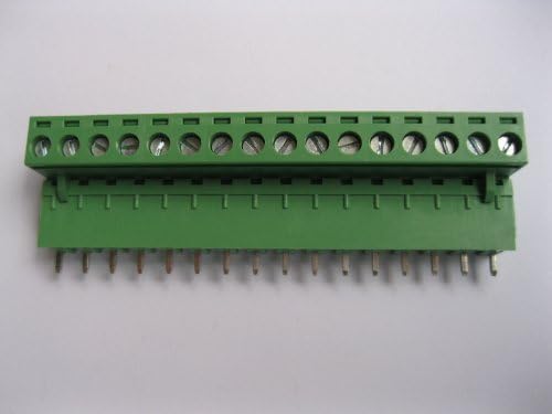 2 Бр Стъпка 5,08 mm 16-канален/пинов Конектор за Винтови клеммной подложки с пряк контакт Зелен Цвят, Сменяем