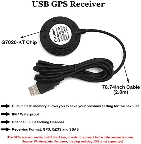 Geekstory BS-708 G-Мишка USB GPS Ключ Навигационен Модул G7020-KT Чип Външна GPS Антена 4 М флаш USB GPS приемник